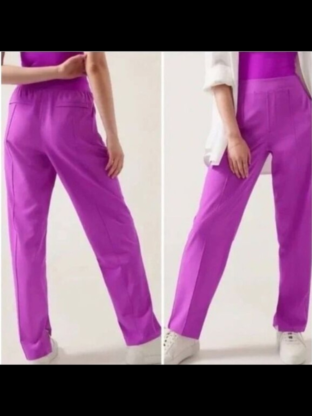 Athleta Brooklyn Heights Straight-Leg High-Rise Pants - Violet